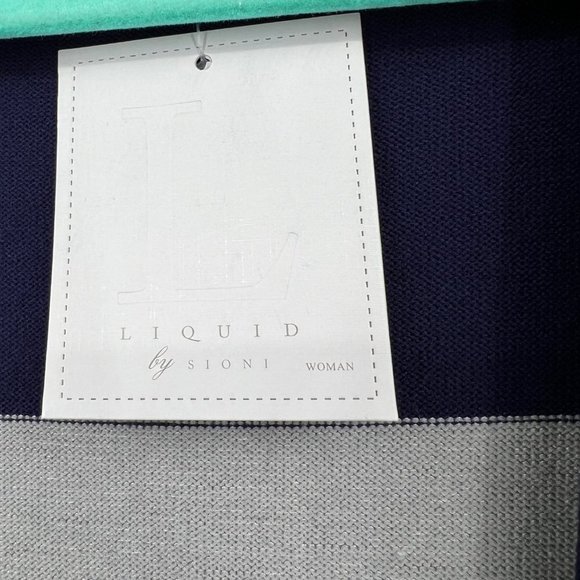 Liquid multi stripe long line Duster Sweater Open cardigan plus size 3X - Picture 5 of 16